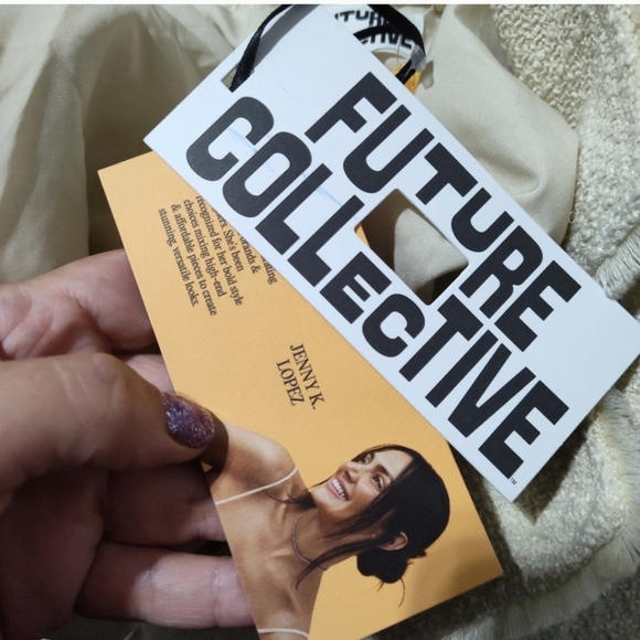 NWT Future Collective X Jenny K. Lopez Tweed Blazer Jacket in Ivory Size 3X ✨ - Picture 10 of 13